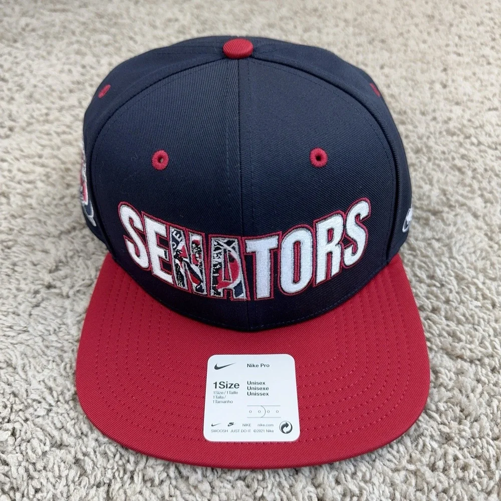 Washington Senators Hat Nike Cooperstown Collection Pro Snapback Navy Reto Patch